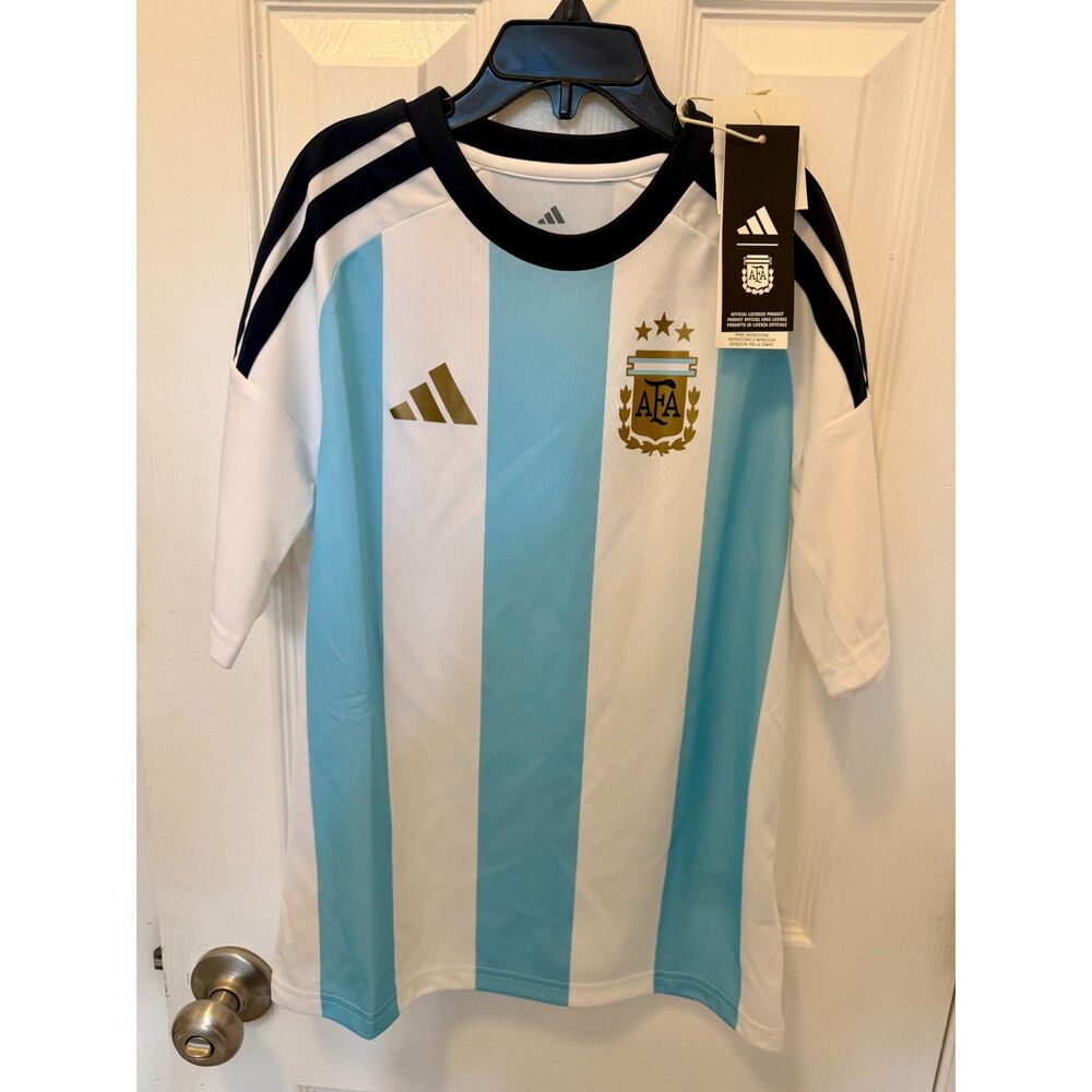 Adidas Kids Argentina 2026 Home Fan Jersey Size Medium 11-12Y NWT
